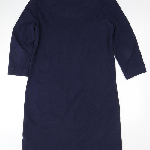 White Stuff Women's Blue Shift Knee Length Dress Size 12