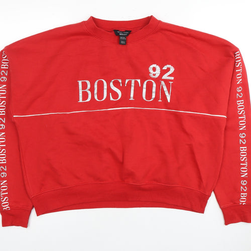 New Look Girls Red Graphic Boston Sweatshirt 14-15 Years