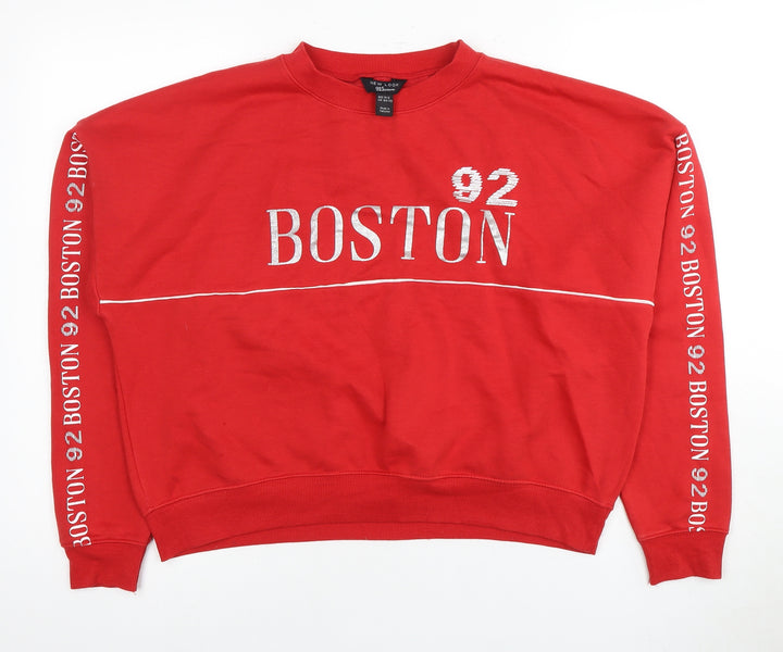 New Look Girls Red Graphic Boston Sweatshirt 14-15 Years