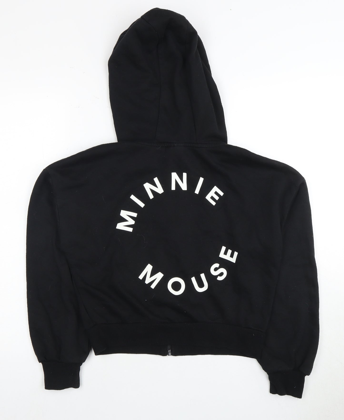 Disney Women’s Black Minnie Mouse Full Zip Hoodie, Size 6