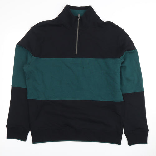Marks and Spencer Men's Black Green M Sweatshirt Zip