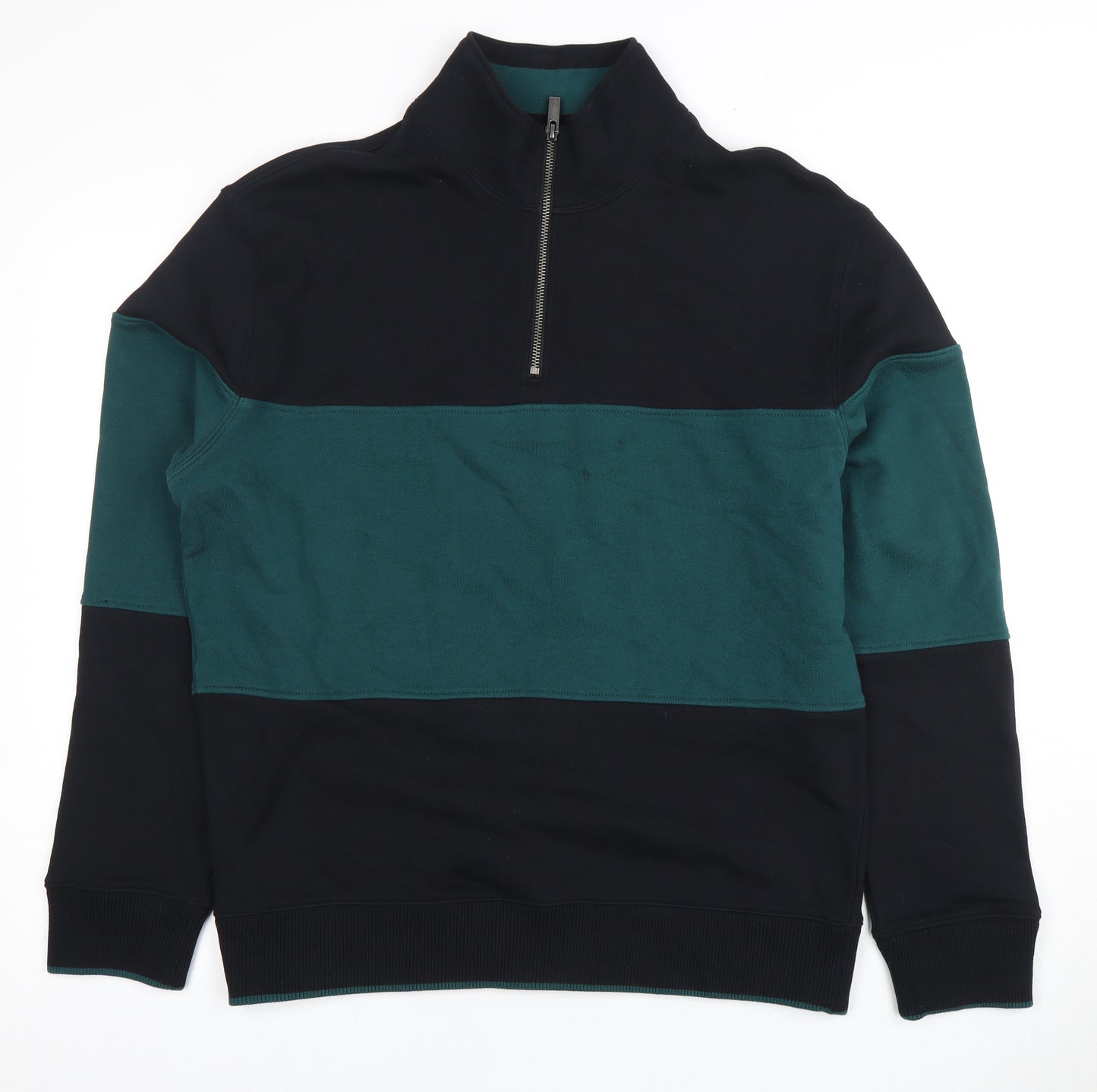 Marks and Spencer Men's Black Green M Sweatshirt Zip