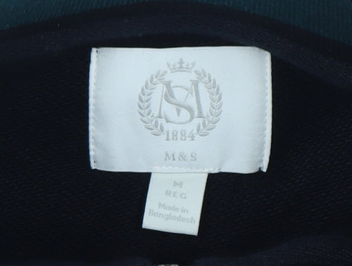 Marks and Spencer Men's Black Green M Sweatshirt Zip