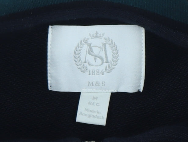 Marks and Spencer Men's Black Green M Sweatshirt Zip