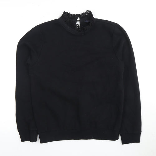 Marks and Spencer Women's Black Crochet Pullover Sweatshirt Size 8