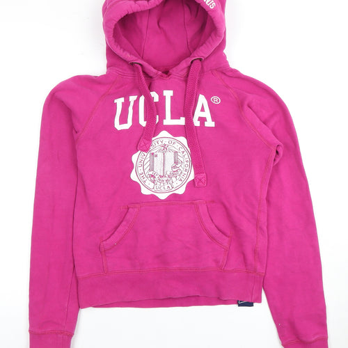 UCLA Girls Pink Pullover Hoodie Size 8 with Logo