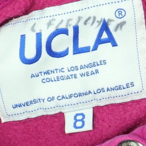 UCLA Girls Pink Pullover Hoodie Size 8 with Logo