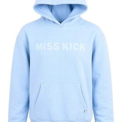 Miss Kick Unisex Kids Blue Pullover Hoodie 11-12Y Logo