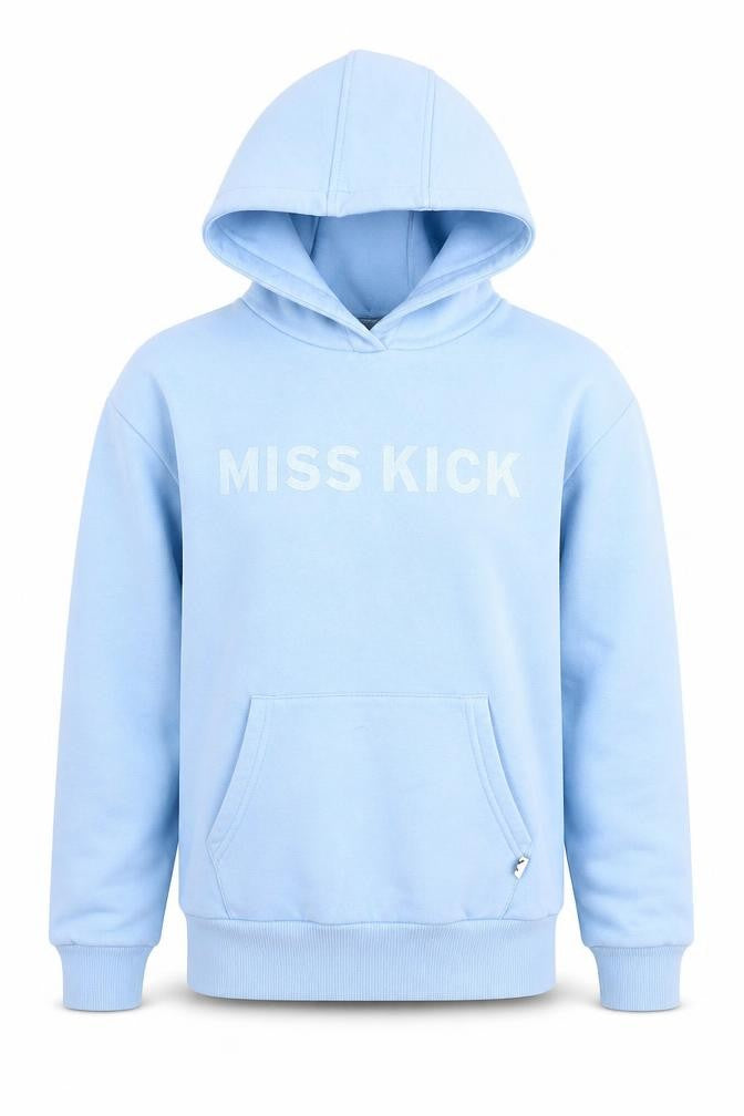 Miss Kick Unisex Kids Blue Pullover Hoodie 11-12Y Logo