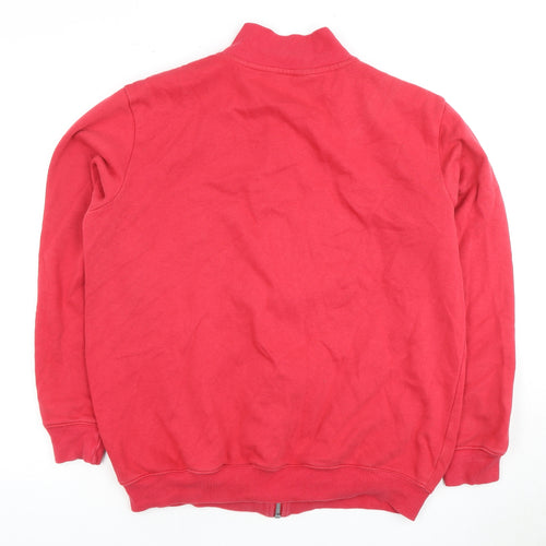 Cotton Traders Men's Red Full Zip Hoodie M