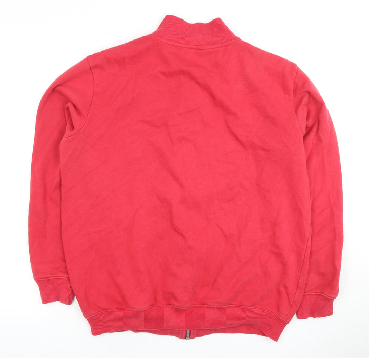 Cotton Traders Men's Red Full Zip Hoodie M