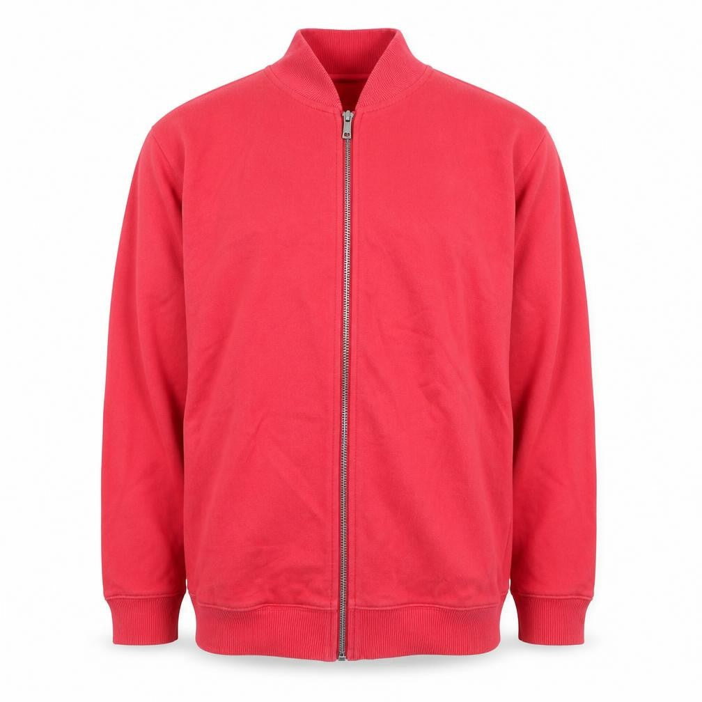 Front view of Cotton Traders Men's Red Full Zip Hoodie M