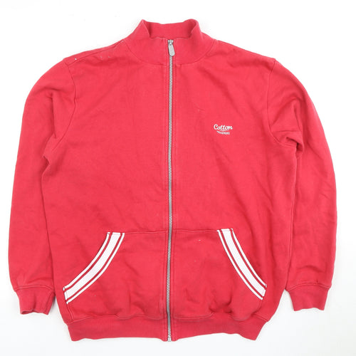 Cotton Traders Men's Red Full Zip Hoodie M