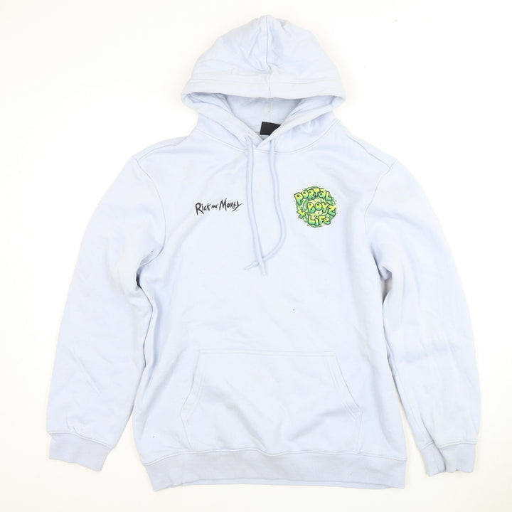H&M Men's Blue Hoodie S Pullover Cartoon Graphic