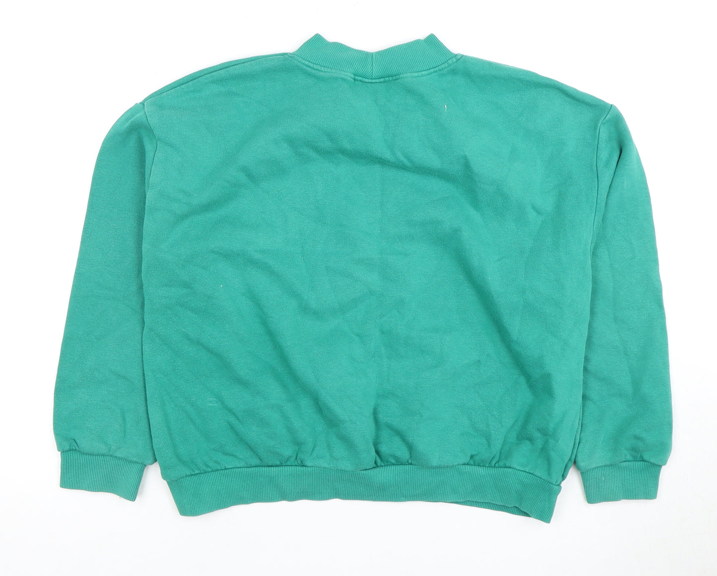 Next Girls Green 13 Years Pullover Sweatshirt Mock Neck
