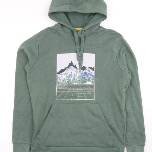 Mountain Warehouse Green Nature Hoodie for Men, S