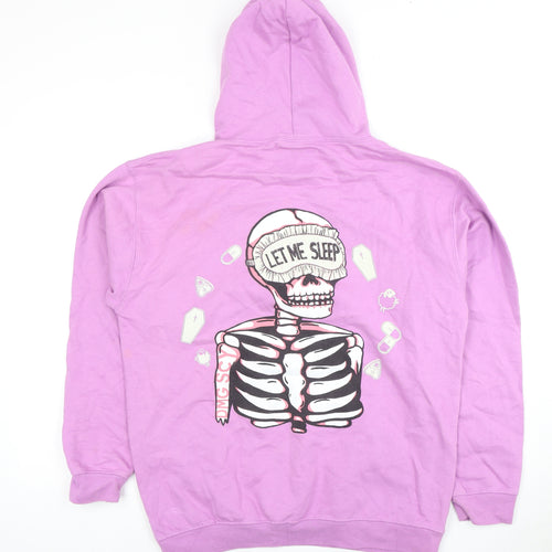 Damaged Society Unisex Purple Pullover Hoodie M