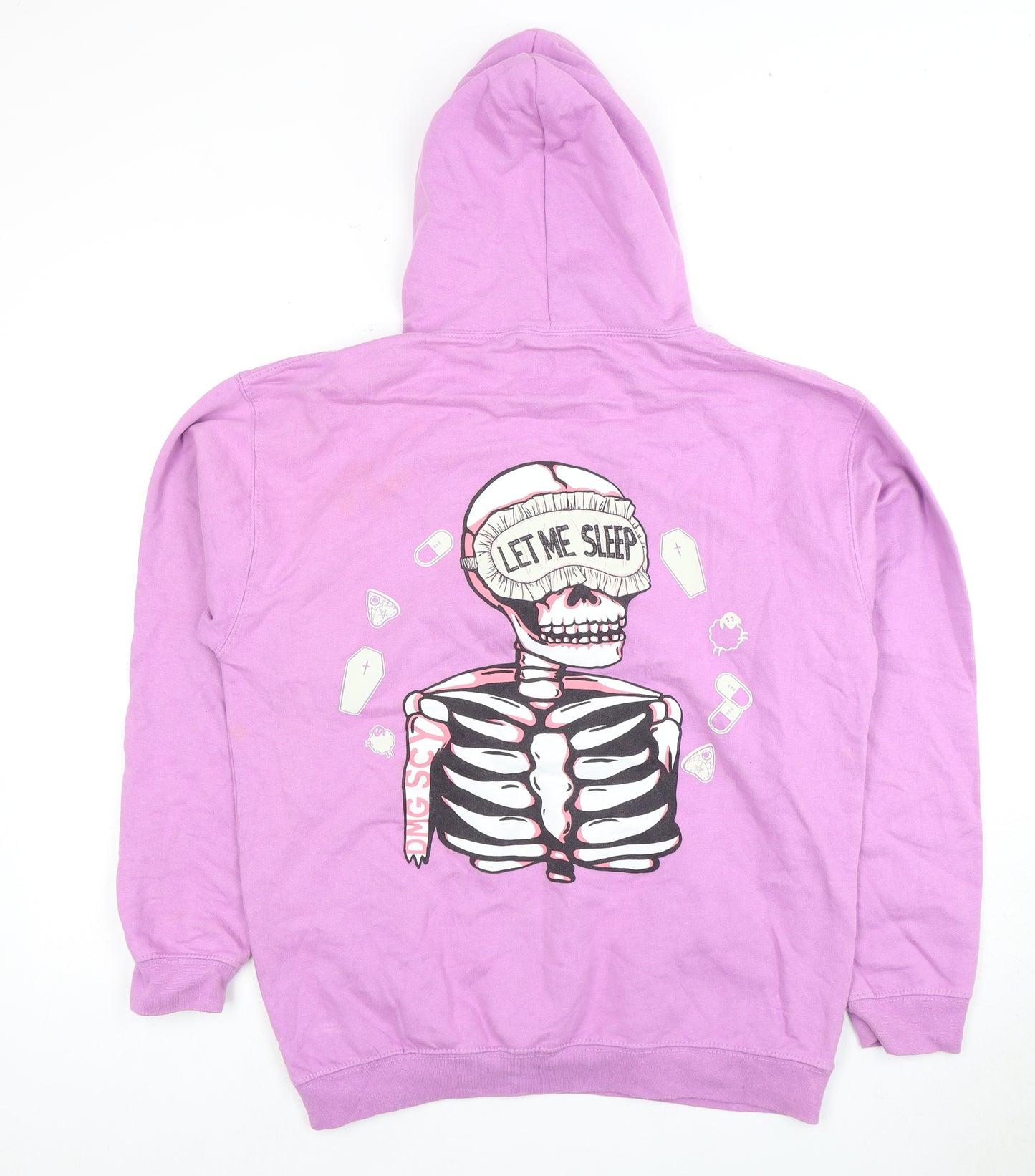 Damaged Society Unisex Purple Pullover Hoodie M