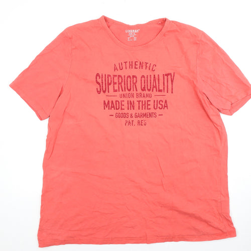 Livergy Men's XL Red Graphic Print T-Shirt