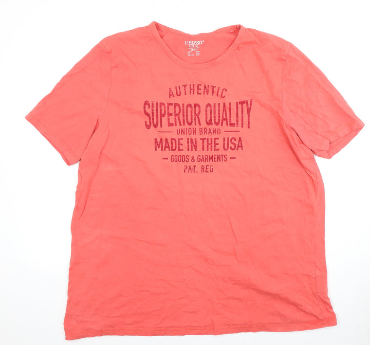 Livergy Men's XL Red Graphic Print T-Shirt