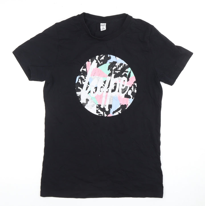 Hype Boys Black Graphic T-Shirt, Size 14 Years, Comfortable Fit