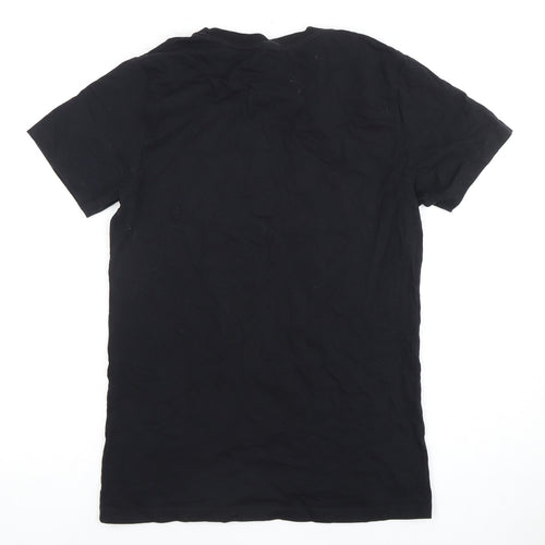 Hype Boys Black Graphic T-Shirt, Size 14 Years, Comfortable Fit