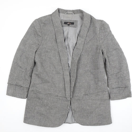 Next Women's Grey Check Blazer Size 14 Lined