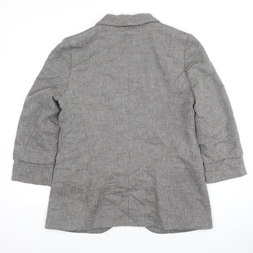 Next Women's Grey Check Blazer Size 14 Lined