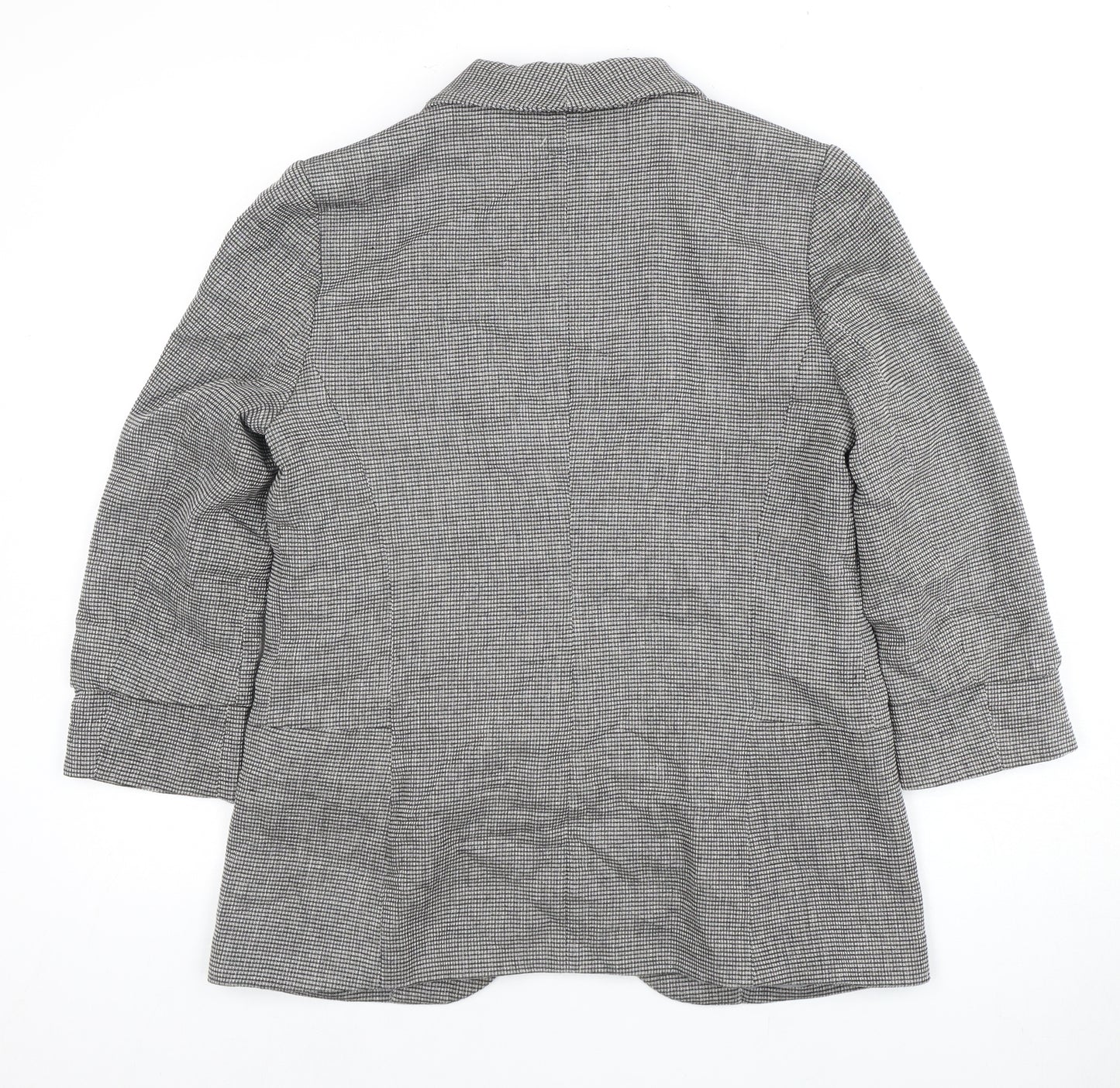 Next Women's Grey Check Blazer Size 14 Lined