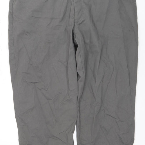 Pegasus Men's Grey Trousers, Size 30, Button Closure