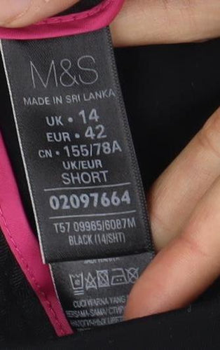 Marks and Spencer Women's Black Trousers Size 14