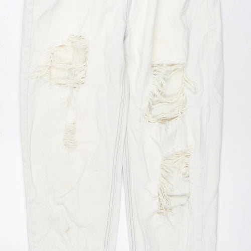 PrettyLittleThing Women’s White Mom Jeans Size 12