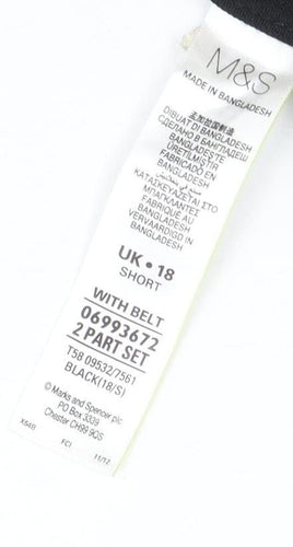 Marks and Spencer Women's Black Trousers Size 18