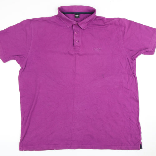 Cotton Traders Men's Purple Polo Short Sleeve XL