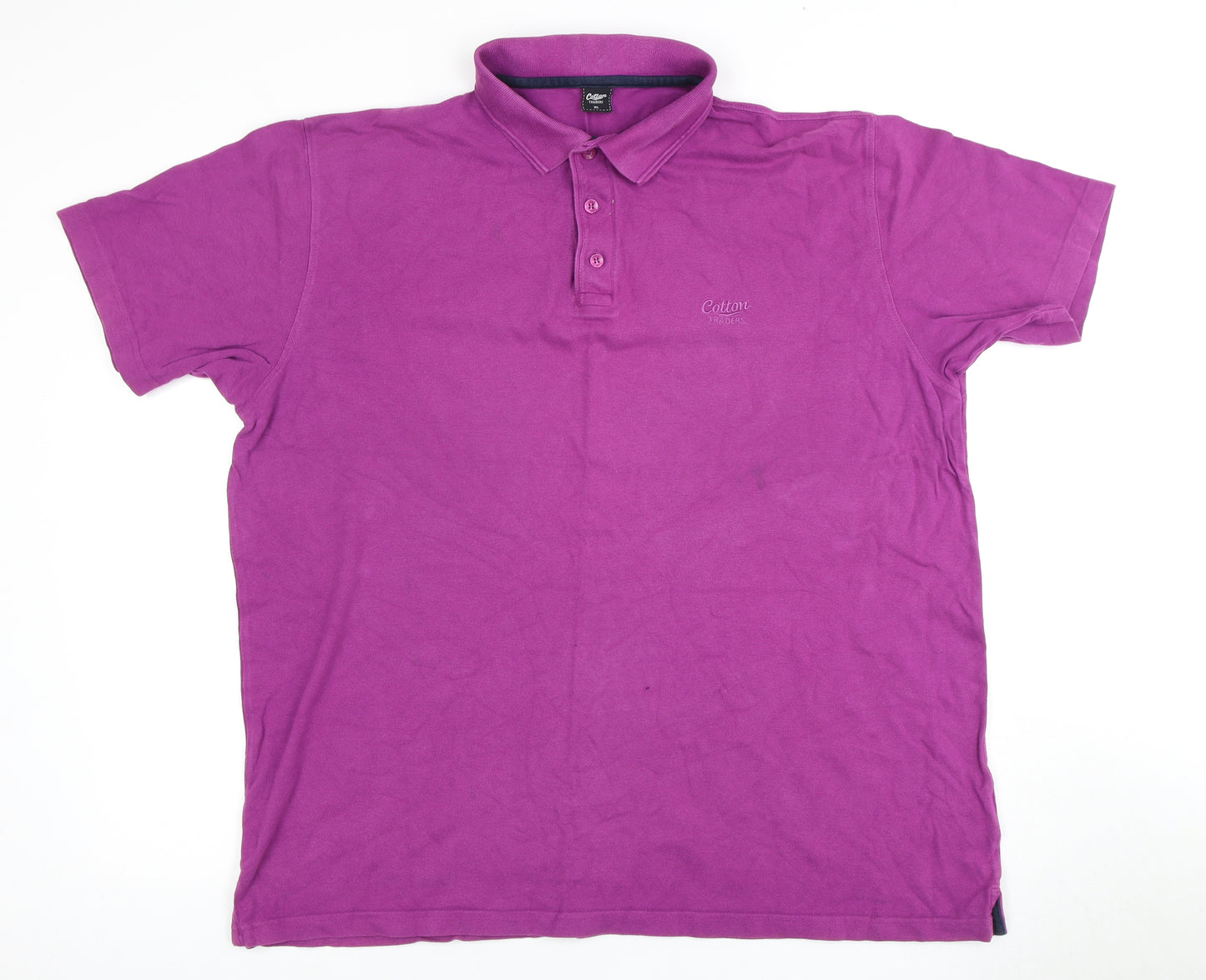Cotton Traders Men's Purple Polo Short Sleeve XL