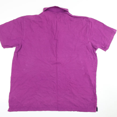 Cotton Traders Men's Purple Polo Short Sleeve XL