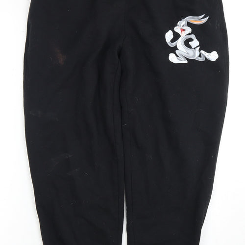 Looney Tunes Black Cartoon Jogger Trousers Women M