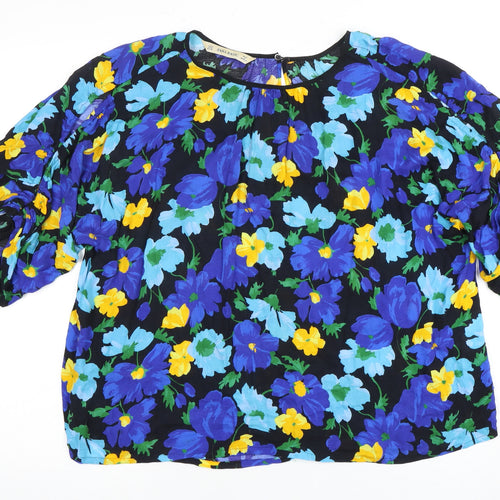 Zara Basic Women’s Floral Tunic Blouse, Size 12