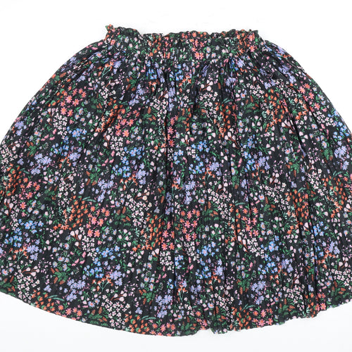 Next Women's Multicoloured Floral Pleated Skirt Size 12