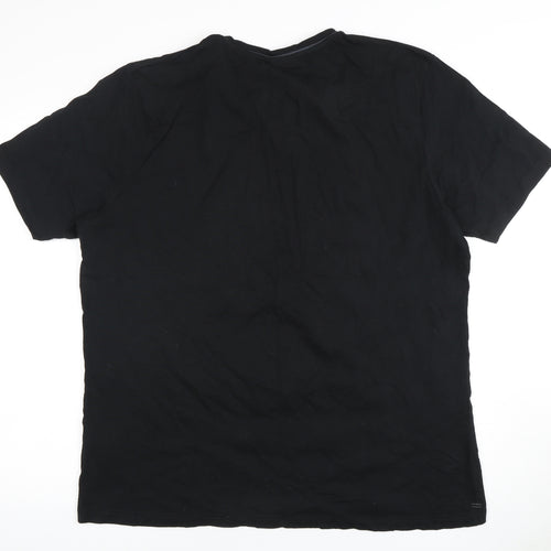 Slazenger Men's Black XL V-Neck Logo T-Shirt