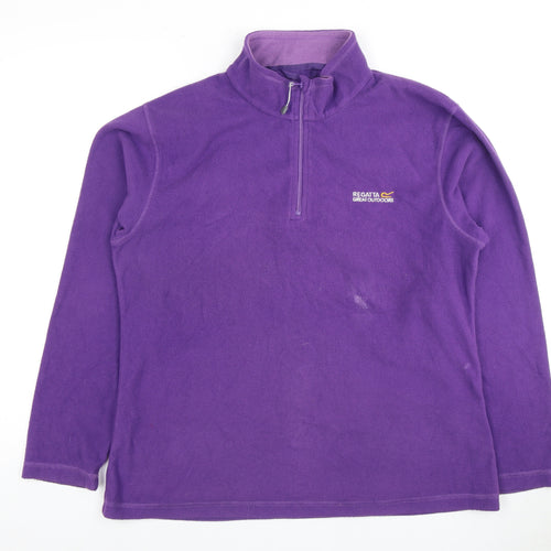 Regatta Unisex Purple Fleece Sweatshirt Size 16