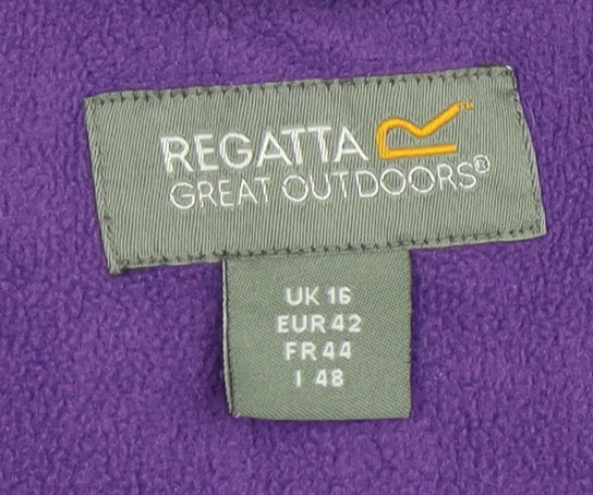 Regatta Unisex Purple Fleece Sweatshirt Size 16