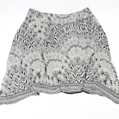 Monsoon Women's Black Geometric Skirt Size 14