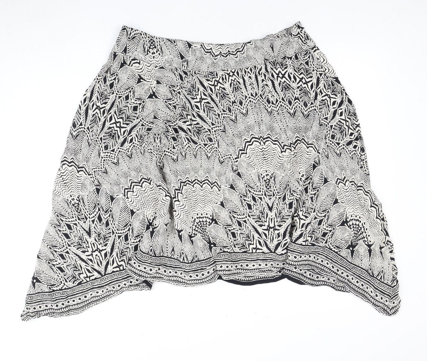 Monsoon Women's Black Geometric Skirt Size 14