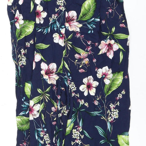 Wallis Women's Floral Jumpsuit Size 12, Multicoloured Viscose
