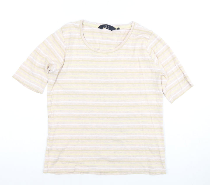Isle Essentials Women's Multicoloured Striped T-Shirt S