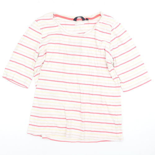 ISLE Essentials Women's Multicoloured Striped T-Shirt