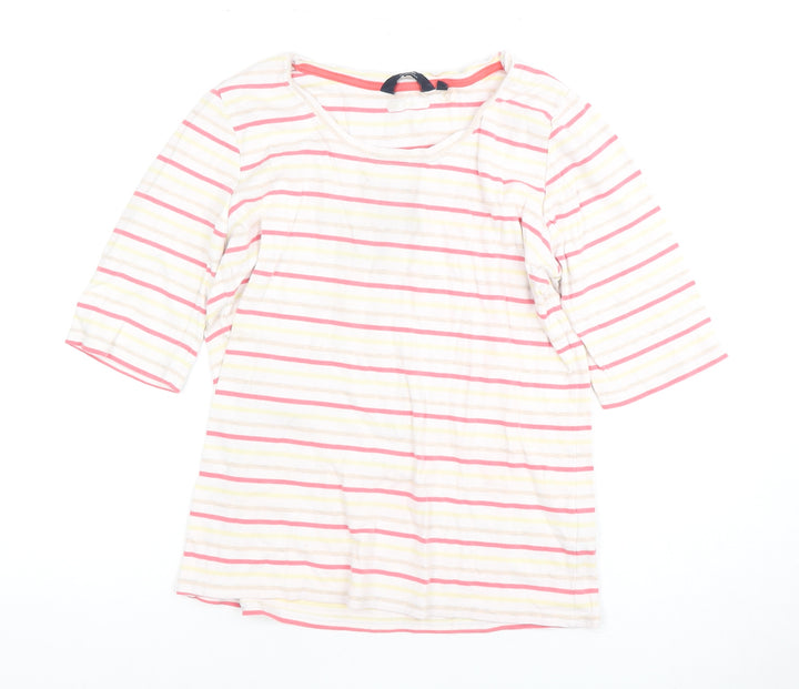 ISLE Essentials Women's Multicoloured Striped T-Shirt