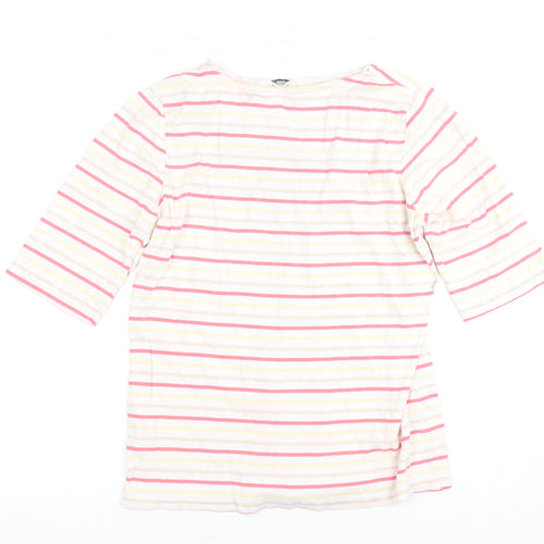ISLE Essentials Women's Multicoloured Striped T-Shirt