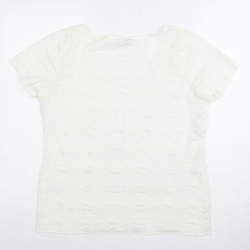 Marks and Spencer Women's Ivory T-Shirt Size 16